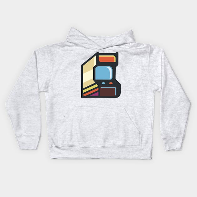 Retro Gaming Machine Kids Hoodie by LeCouleur